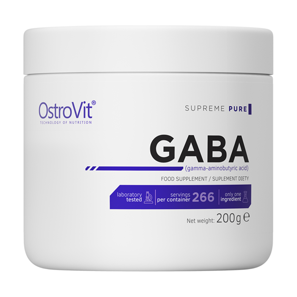 Гамма-аміномасляна кислота OstroVit Supreme Pure GABA Gamma-aminobutyric Acid в порошку, 200 г